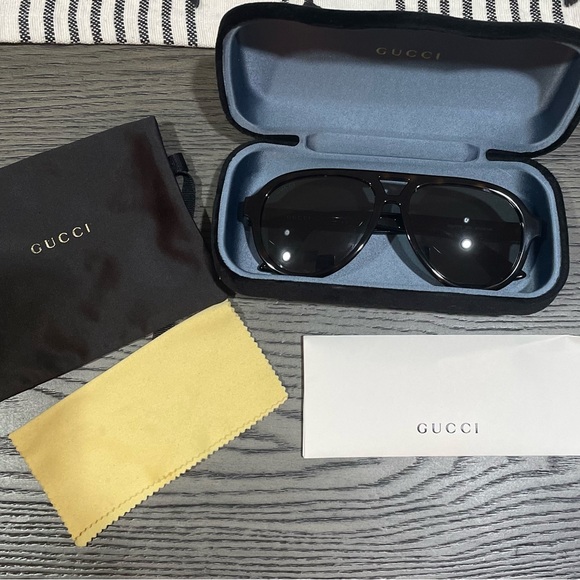 GUCCI GG0767S-005 PILOT BLACK - Picture 3 of 8